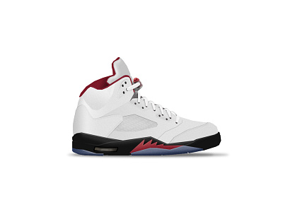 Nike Air Jordan 5 air jordan illustration michael jordan nike photoshop psd shoes