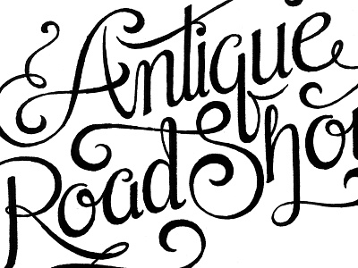 Antique Road Show design hand lettering type