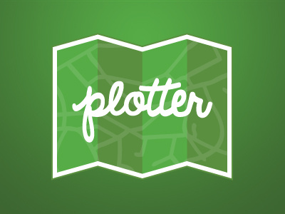 Plotter Social Mapping Logo app application cleveland design green iphone iphone app logo maps paths recess creative script sxsw type