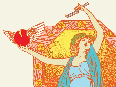 Madame Fromage Greeting Card art deco cheese design