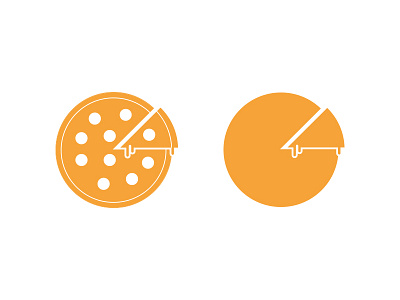 Pizza graphic orange pizza simple