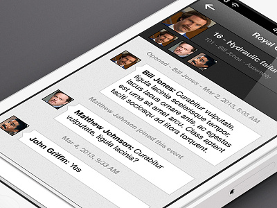Event & Conversation application avatar chat conversation design group text interface design ios ios design ios interface message