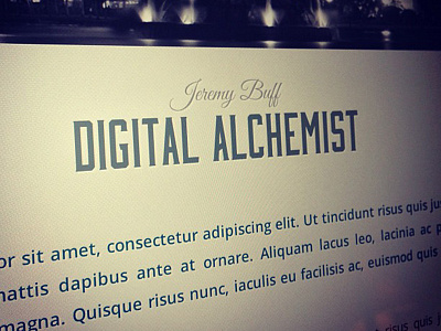 Digital Alchemist alchemist great vibes font moonshiner font portfolio slogan typography web web design web portfolio