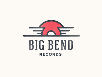 Big Bend Records identity logo music record label texas