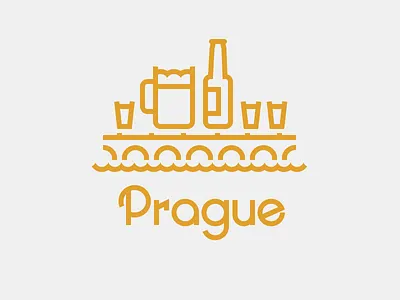 Prague02 beer city graphics illustration inkscape landscape line potato vodka prague schnaps typography ugly vector vodka