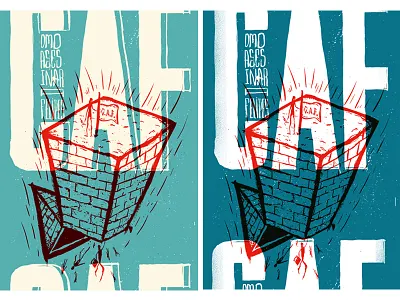 Como Asesinar A Felipes - full brushes concert gig illustration ink poster show