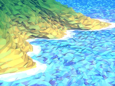 Crumpled Landscape c4d low poly