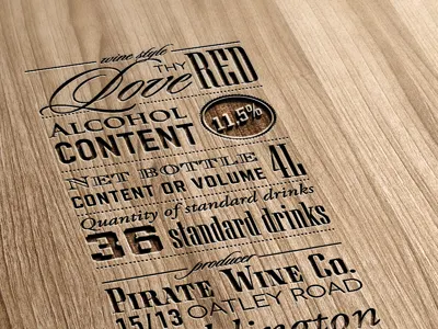 Lovethyred logo love packaging red typography wine