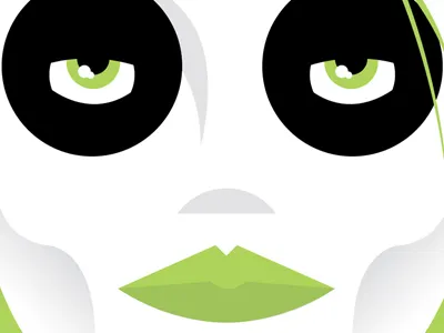 Green Girl dead girl illusatrator illustration lime green vector vector illustration