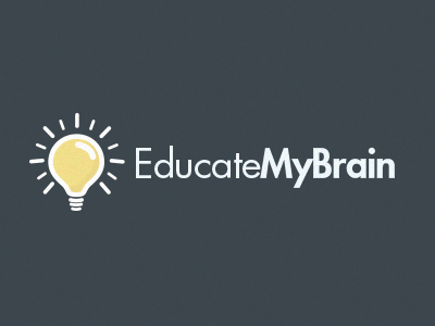 EducateMyBrain Logo brain bulb education logo