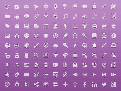 Icons 16px icons monochromatic