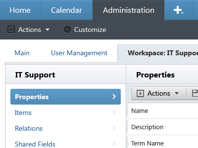 FP Web Application: Porperties application ui