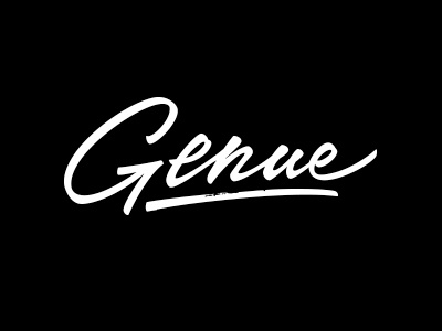 Genue brand identity calligraphic custom hand drawing handwriting id identity lettering logo typography writing