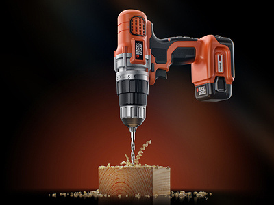 B&D 3d blackdecker drill plastic screwdriver wood