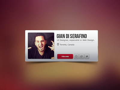 Profile Widget Freebie buttons dribble free new photoshop profile psd rebound widget