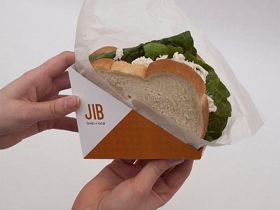 Jib Packaging boston branding eat food fresh jib local package sandwich triangle