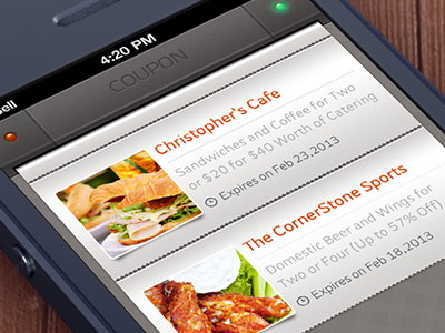 Coupon ios iphone ui