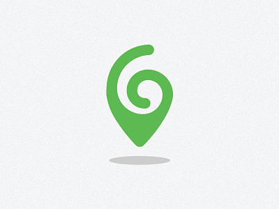 Logo flat floating location logo