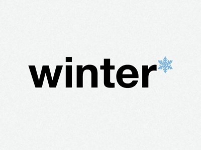 Winter* typography winter