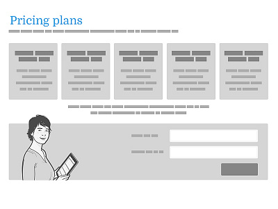 Pricing plans wireframing blokk font pricing sketching ux wireframes