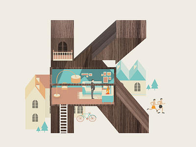 letter K illustration k letter typography