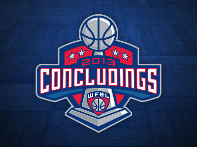 WFBL Concludings basketball fantasy logo playoffs shield trophy