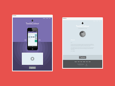Website for Text&Colour App flat ui vector web website