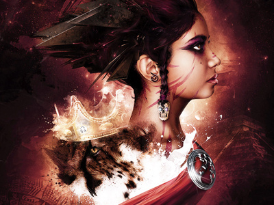 The Guardians cheetah girl gold guardian guardians hair krown red skull warrior