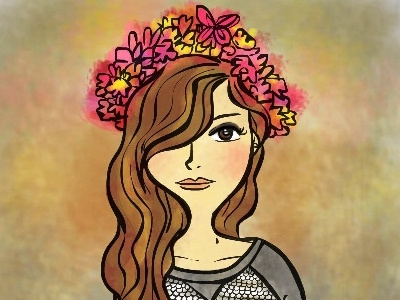 Missmsmith flowers girl ilustration marta origami