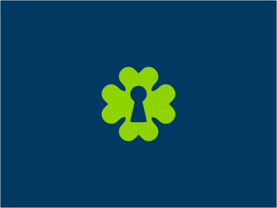 Luckey blue clover door flower green happy icon key keyhole leaf logo luck lucky nature plant safe vault