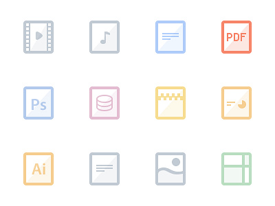 Flat files - PDF vector flat files icon pdf