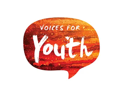 Voices for Youth Update brush logo quote quote bubble text texture typography voices for youth watercolor