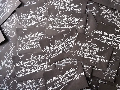 The Garden Stationery addressing calligraphy script stationery wedding