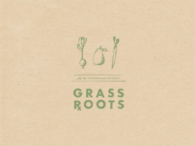 Grass+Roots fruits hand lettering health holistic natural organic veggies