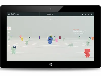 Roaming SickSacks 3d 4d c4d cinema cinema 4d erica interface rit rochester sicksack surface tablet ui