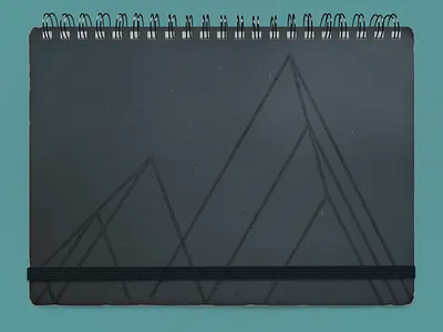 Practice Object - Notebook filth illustration mountains notebook practice worn