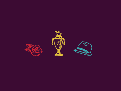 Derby illos hat illustrations rose trophy