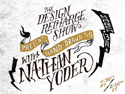 Design Recharge Show illustration pen and ink sharpie typography