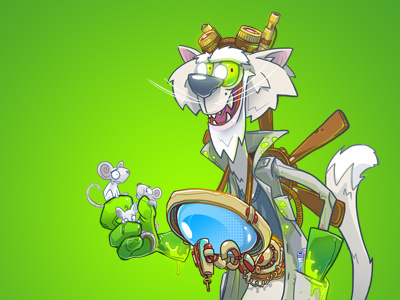 Dr.Cat Concept Art cat concept art doctor green mice mouse mousecraft professor scientist