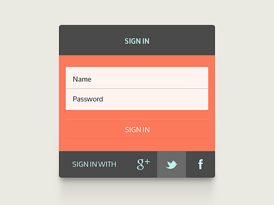 Sign In design flat form inspiration sign in ui web