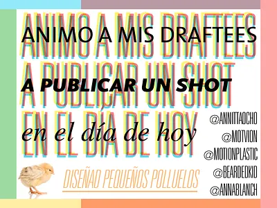 I encourage my Draftees to post a shot today chick draftee dribbble post of the day shot today