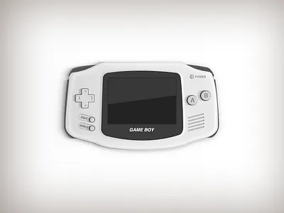 Game Boy Advance 32bit console controls game boy advance gameboy icon illustration interface nintendo vintage