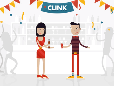 Clink app bar beer clink drink drinks frederik wiedel fun gif iphone robin andersen