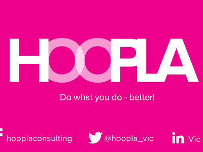 Hoopla Designs business card logo