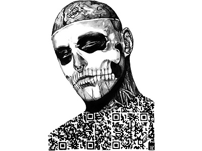 Rick Rico Genest Zombie Boy 2d art artist boy code device fashion female genest icon illustration intriguing ipad iphone jewellery meet obsession mobile qr qr code quick response rick rick genest rico rico genest scan yiying lu yiyinglu zombie zombie boy