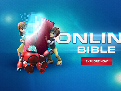 Sb Online Bible 3d button digitize eurostile pixelate solar flare