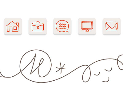 Personal Website - Icons! icons illustration orange