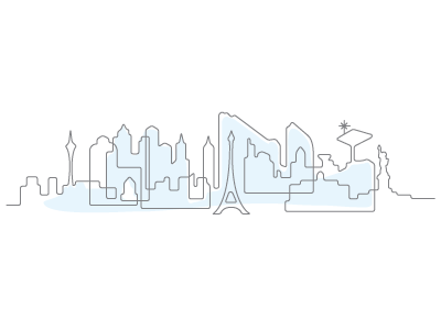 Skyline illustration las vegas letterpress skyline vector