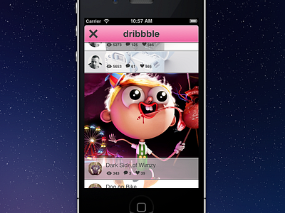Dribbble App app design dribbble ios minimal simple xcode
