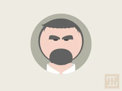 Simple, circular character character illustration simple